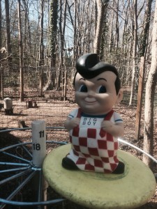 Big Boy sitting on the basket at 18