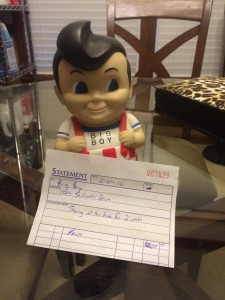 Big Boy was served a rent invoice for his 2 week stay at the Smiths