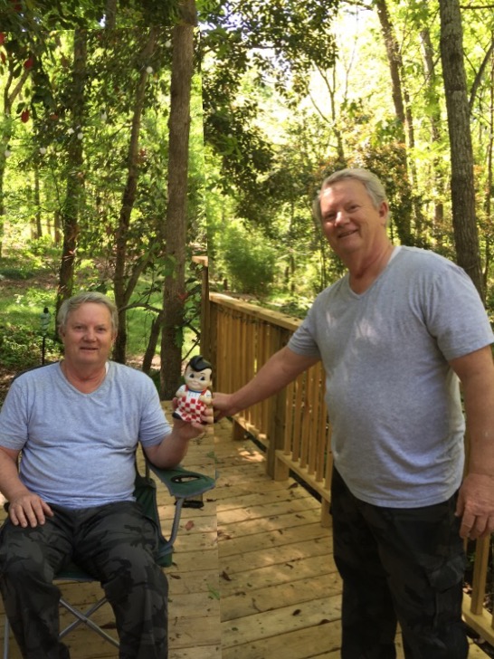 Paul presenting Big Boy to Paul.